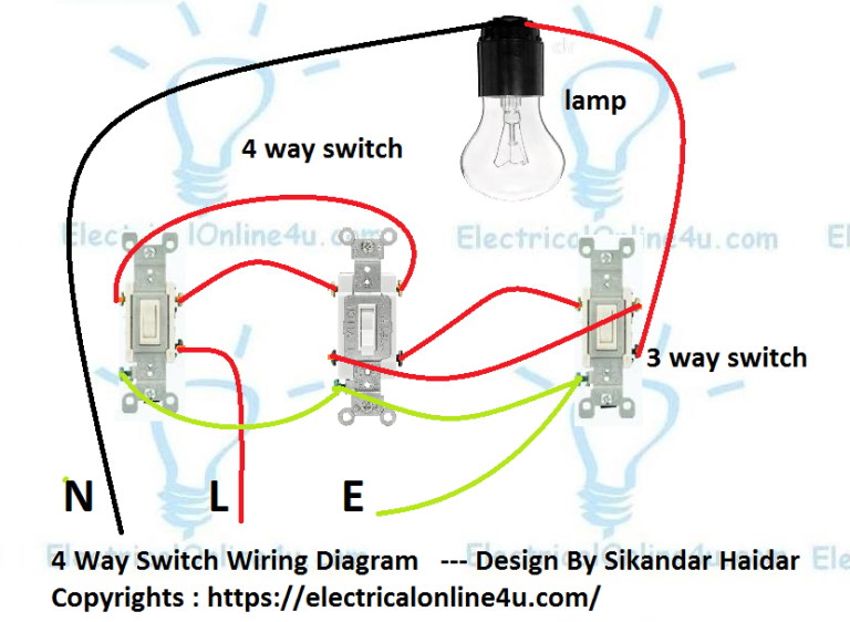 How To Wire 4 way Switch Wiring Diagram Electrical Online 4u All