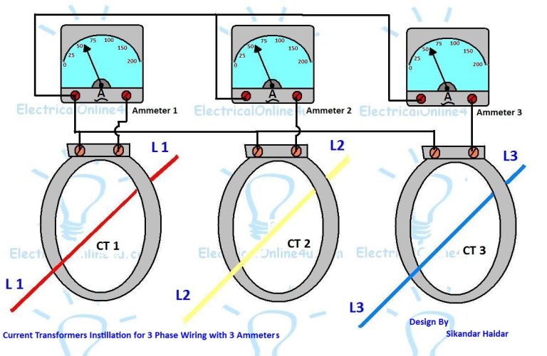 3 Phase Current Transformer Wiring Diagram Electrical Online 4u All About Electrical 